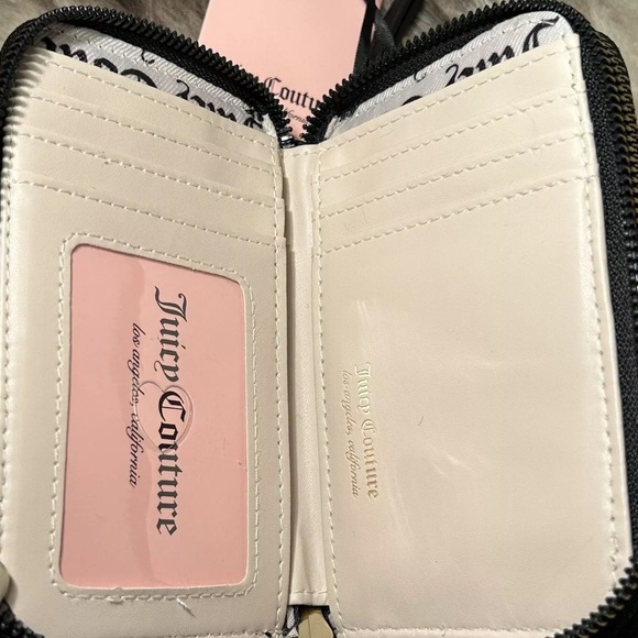 NWT Juicy Couture Breaking The Rules Medium Double Zip Around Wallet - Liquorice - Picture 5 of 6